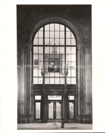 Archive print College arch window with Gross painting