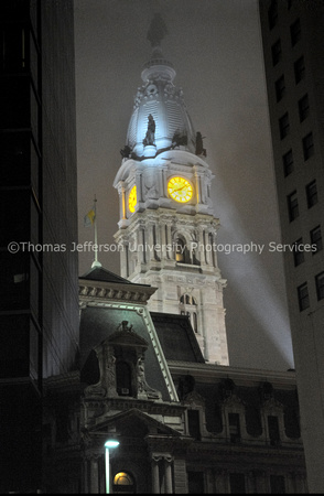City Hall Clock At Night1-2